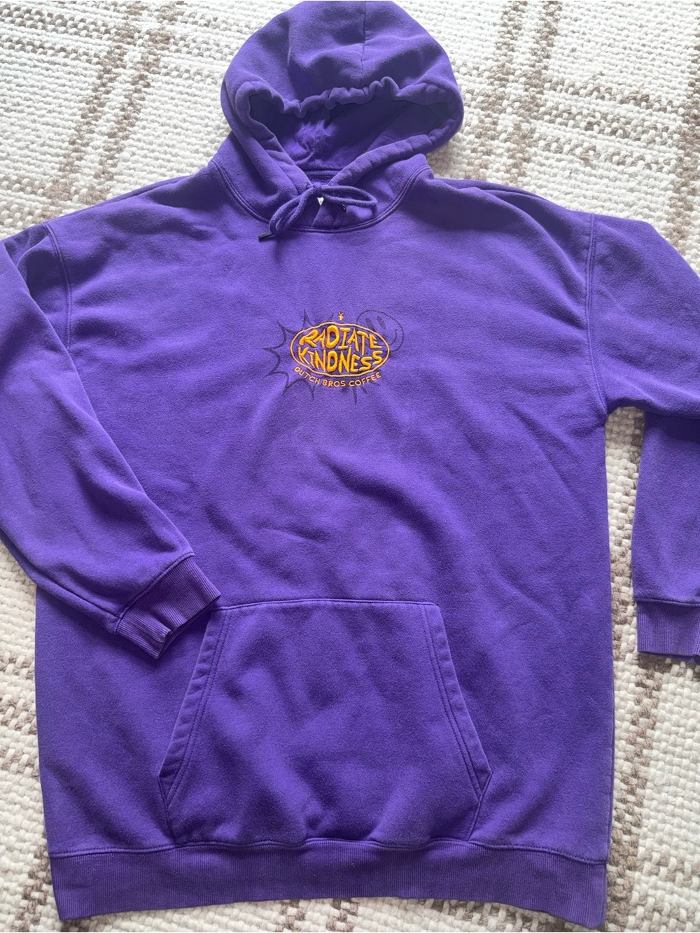 Dutch Bros coffee Purple + Gold Radiate Kindness 2X-Large Embroidered Hoodie